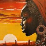 Zahara of the Red Horizon – African Woman Canvas Art