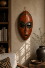 Calm Ancestor Mask – African Wooden Wall Décor