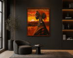 Zahara of the Red Horizon – African Woman Canvas Art