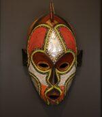 Sunfire Heritage Mask – African Beaded Wall Décor