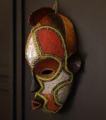 Sunfire Heritage Mask – African Beaded Wall Décor