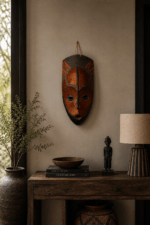 Heritage Shield Mask – African Wooden Wall Décor
