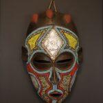 Celestial Heritage Mask – African Beaded Wall Décor