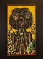 Butterfly Spirit – African Woman Botanical Canvas Art
