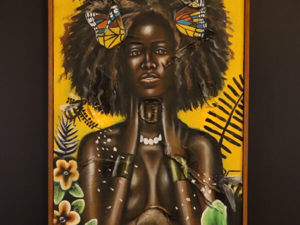 Butterfly Spirit – African Woman Botanical Canvas Art