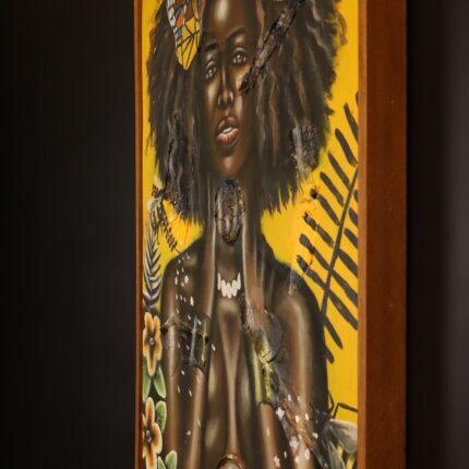 Butterfly Spirit – African Woman Botanical Canvas Art