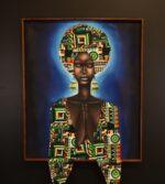 Prayer in Blue – African Woman Canvas Art