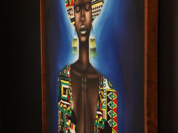 Prayer in Blue – African Woman Canvas Art