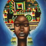 Prayer in Blue – African Woman Canvas Art