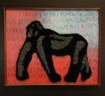 Guardian of the Wild – African Gorilla Textile Wall Art