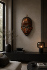 Wisdom Keeper Mask – African Wooden Wall Décor