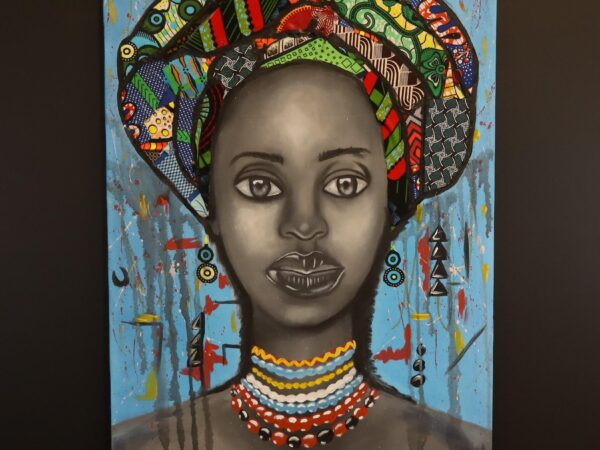 Zuri of the Blue Sky – African Woman Canvas Art