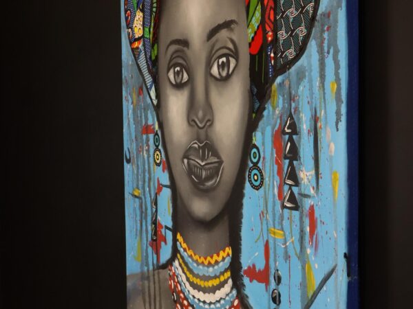 Zuri of the Blue Sky – African Woman Canvas Art