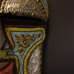 Royal Mosaic Guardian Mask – African Beaded Wall Décor
