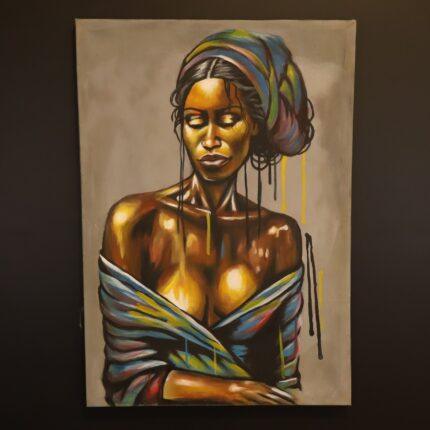 Amani in Colour – African Woman Canvas Art