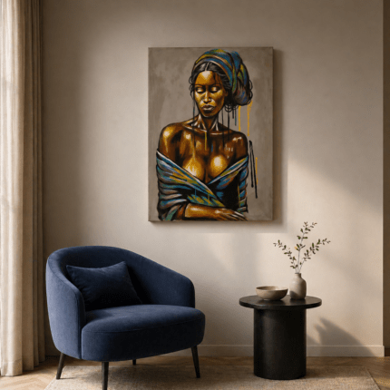 Amani in Colour – African Woman Canvas Art