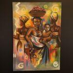 Mama of the Harvest – African Family Canvas Art