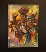 Mama of the Harvest – African Family Canvas Art