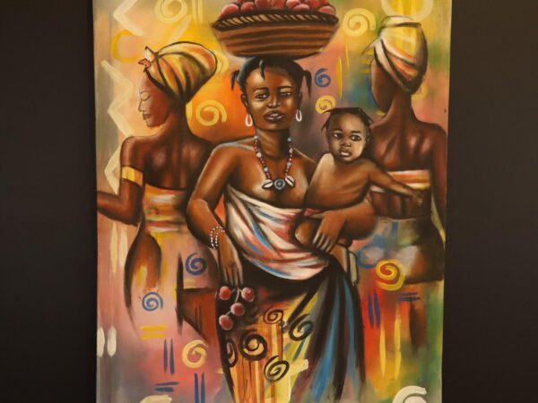Mama of the Harvest – African Family Canvas Art
