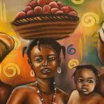 Mama of the Harvest – African Family Canvas Art
