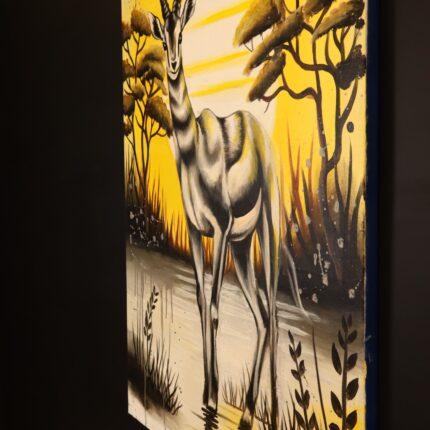 Golden Gazelle – African Wildlife Canvas Art