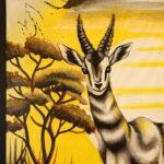 Golden Gazelle – African Wildlife Canvas Art