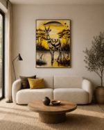 Golden Gazelle – African Wildlife Canvas Art