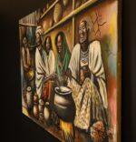 Gathering of Joy – African Family Canvas Art