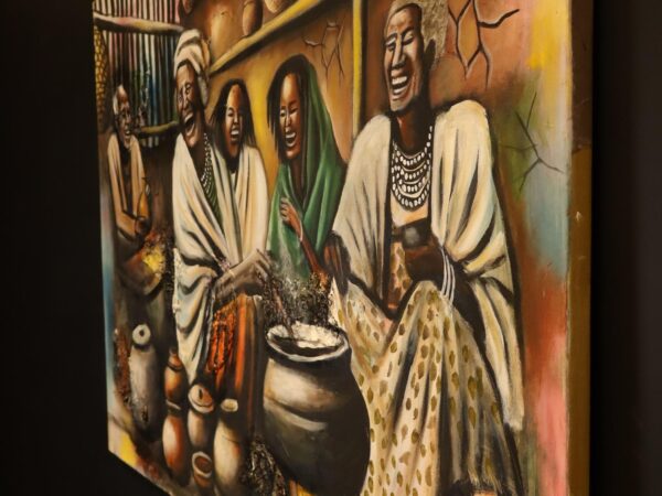 Gathering of Joy – African Family Canvas Art