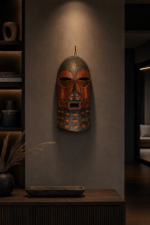 Tribal Rhythm Mask – African Wooden Wall Décor
