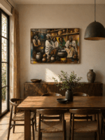 Gathering of Joy – African Family Canvas Art