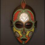 Emerald Spirit Mask – African Beaded Wall Décor