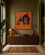 Colour Guardian Gorilla – African Textile Wall Art