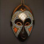 Obsidian Sky Mask – African Beaded Wall Décor