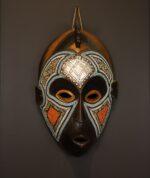 Obsidian Sky Mask – African Beaded Wall Décor