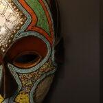 Turquoise Spirit Mask – African Beaded Wall Décor