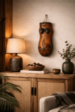 Earth Spirit Mask – Handcrafted African Wall Décor
