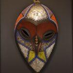 Royal Owl Spirit Mask – African Beaded Wall Décor
