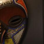 Royal Owl Spirit Mask – African Beaded Wall Décor