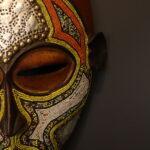Sun Crown Spirit Mask – African Beaded Wall Décor